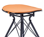 Lilly 2 Tan Faux Leather/Black Metal Bar Stools