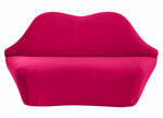 Lips Hot Pink Velvet Settee