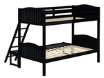 Littleton Black Wood Twin/Full Bunk Bed