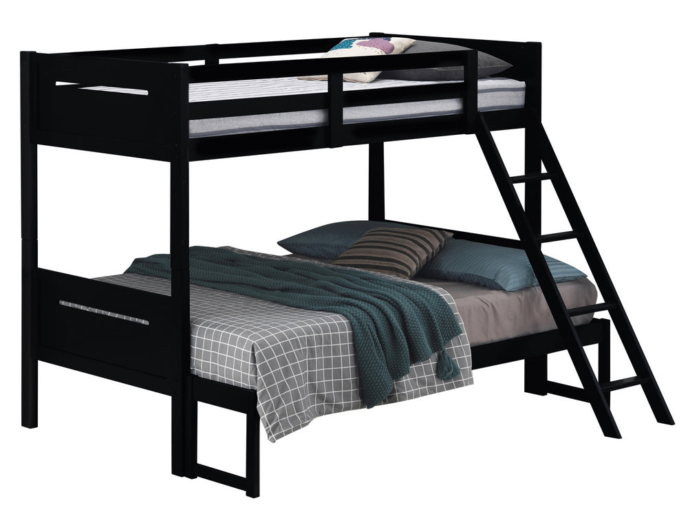 Littleton Black Wood Twin/Full Bunk Bed