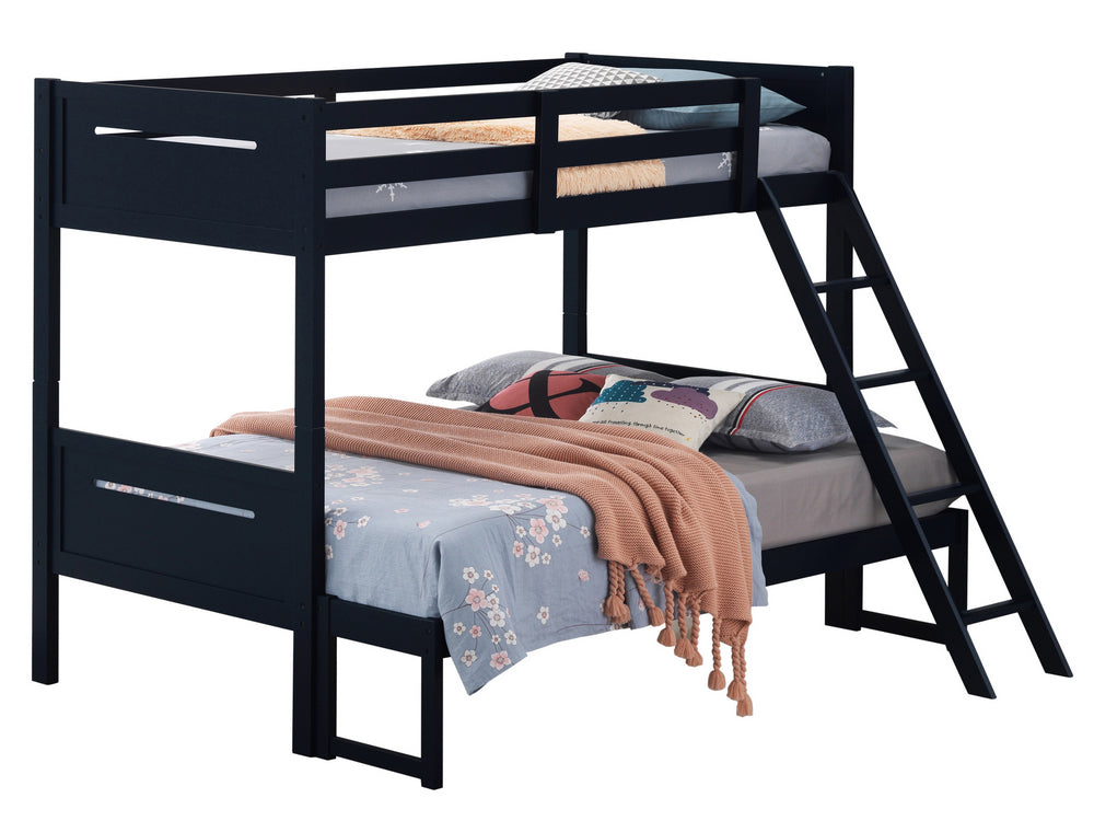 Littleton Blue Wood Twin/Full Bunk Bed