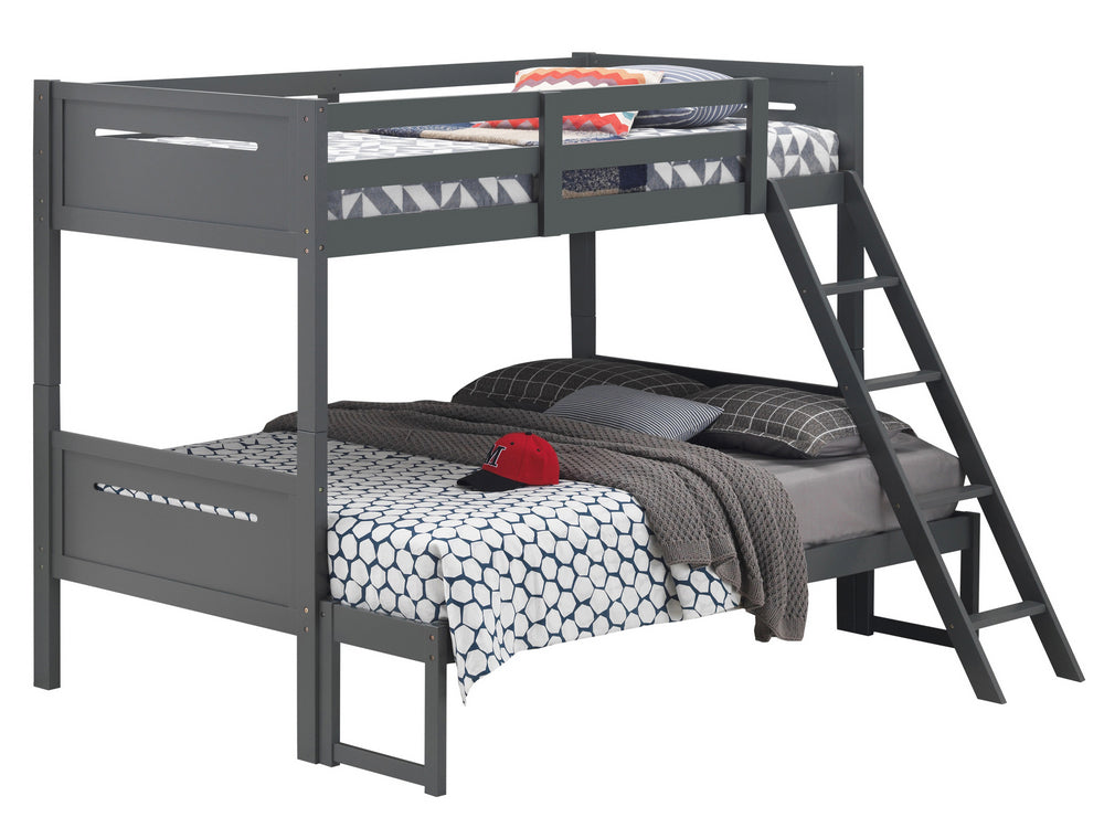 Littleton Grey Wood Twin/Full Bunk Bed