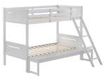 Littleton White Wood Twin/Full Bunk Bed