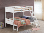 Littleton White Wood Twin/Full Bunk Bed