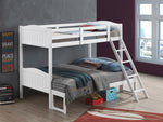 Littleton White Wood Twin/Full Bunk Bed