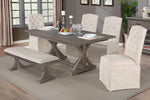 Mazikeen 6-Pc Brown/Beige Dining Table Set