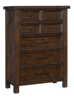 Logandale Brown Wood 6-Drawer Chest