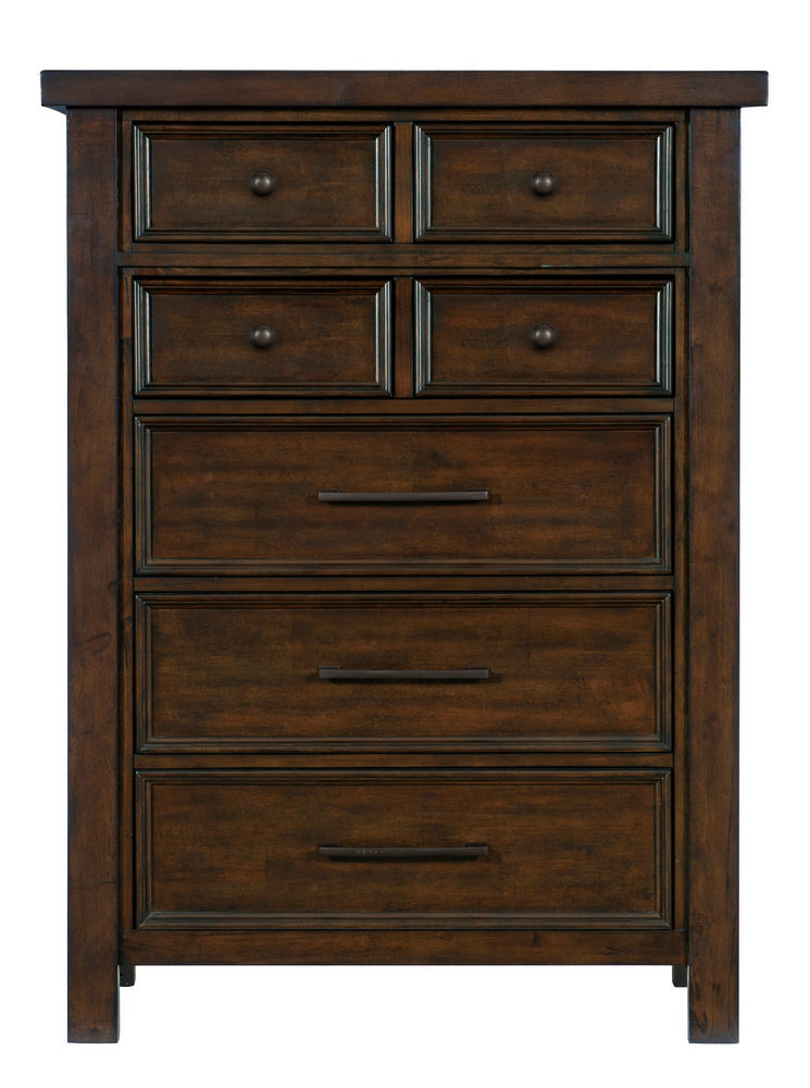 Logandale Brown Wood 6-Drawer Chest