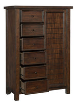 Logandale Brown Wood 8-Drawer Wardrobe