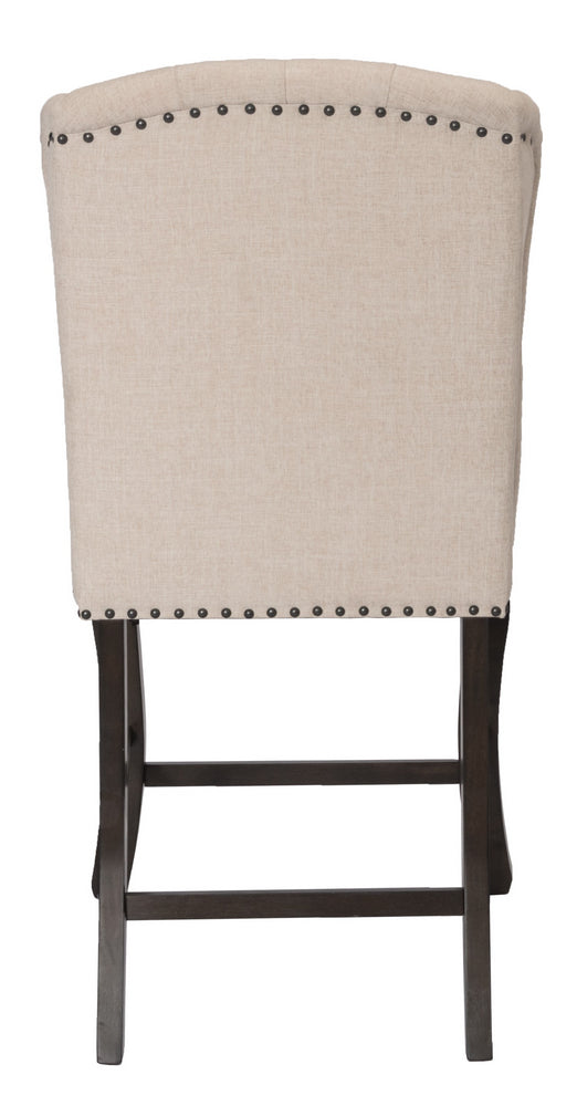 Loreta 2 Beige Fabric Counter Height Chairs