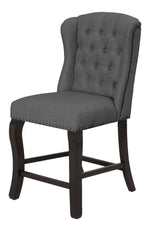 Loreta 2 Gray Fabric Counter Height Chairs