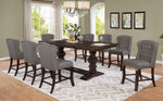 Loreta 9-Pc Grey Counter Height Table Set