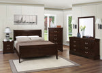 Louis Philippe 5-Pc Cappuccino Wood King Bedroom Set