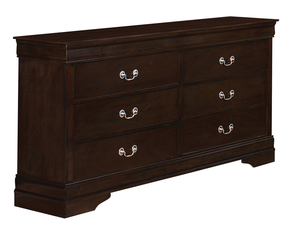 Louis Philippe 5-Pc Cappuccino Wood Twin Bedroom Set
