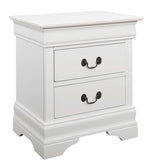 Louis Philippe 5-Pc White Wood Full Bedroom Set