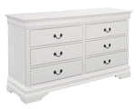 Louis Philippe 5-Pc White Wood Full Bedroom Set