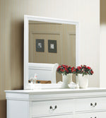Louis Philippe White Wood Frame Dresser Mirror