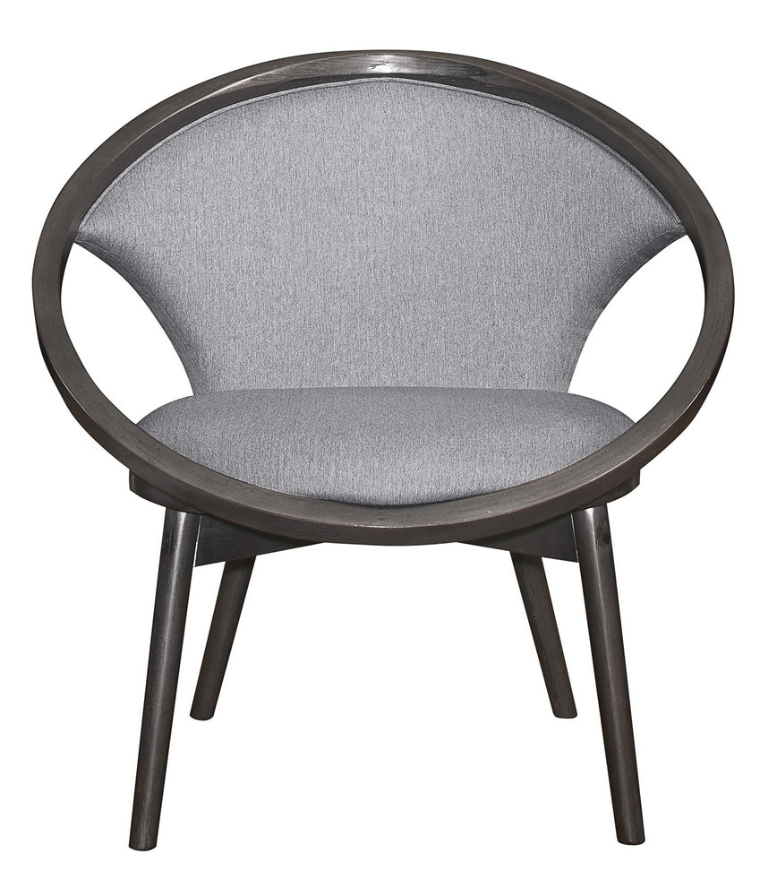 Lowery Gray Tweed Herringbone Fabric Accent Chair Aetna Stores