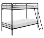 Lunar Dark Bronze Metal Twin/Twin Bunk Bed