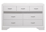 Luster White Wood Dresser with 2 Hidden Jewelry Drawers