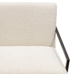 Luxe Textured Bone Boucle Fabric Accent Chair