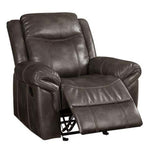 Lydia Brown Leather Air Manual Glider Recliner