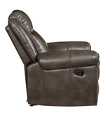 Lydia Brown Leather Air Manual Glider Recliner