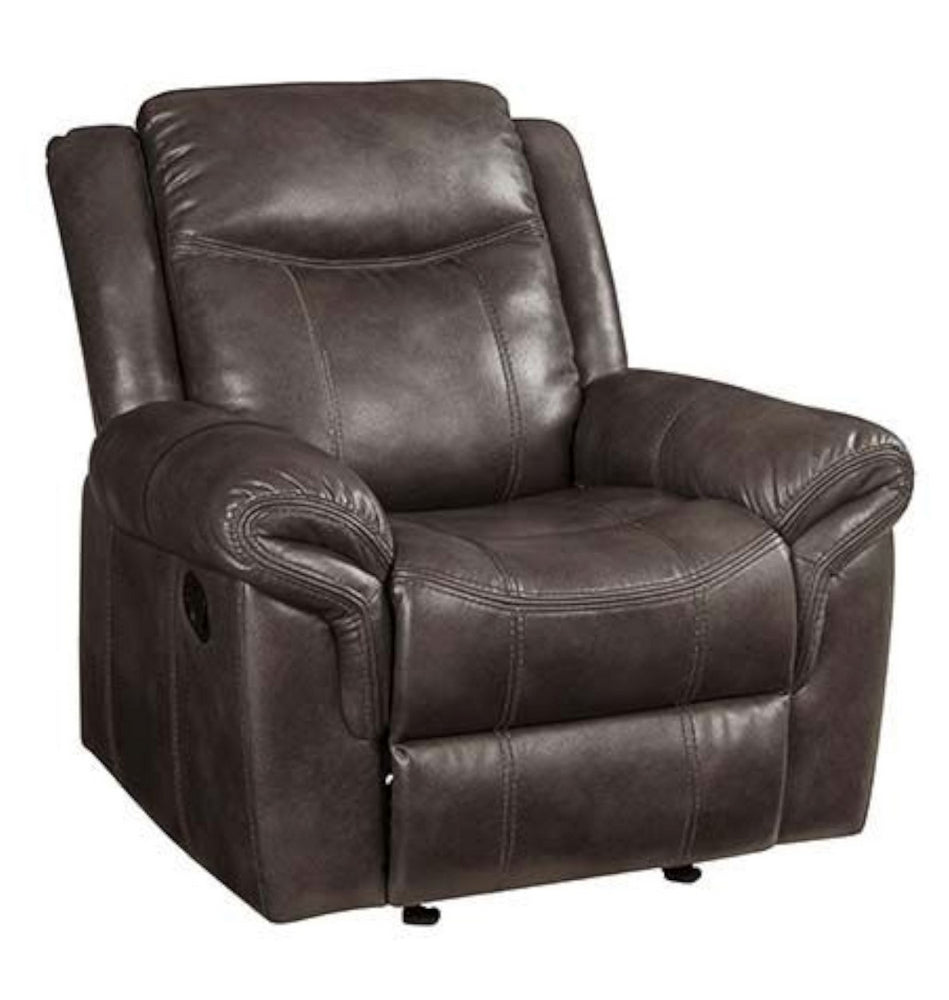 Lydia Brown Leather Air Manual Glider Recliner