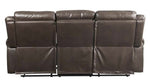 Lydia Brown Leather Air Manual Recliner Sofa with USB Port