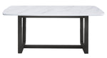 Madan Marble/Gray Oak Wood Rectangular Dinning Table