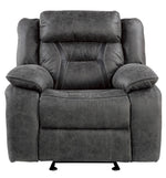 Madrona Hill Gray Microfiber Manual Recliner