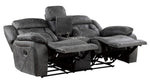 Madrona Hill Gray Microfiber Manual Recliner Loveseat