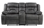 Madrona Hill Gray Microfiber Manual Recliner Loveseat