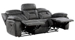 Madrona Hill Gray Microfiber Manual Recliner Sofa