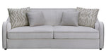 Mahler Beige Linen 2-Seat Sofa with Nailhead Trim