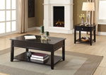 Malachi Black Wood End Table with 1 Drawer