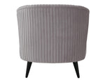 Maliah Pleated Grey Velvet Settee