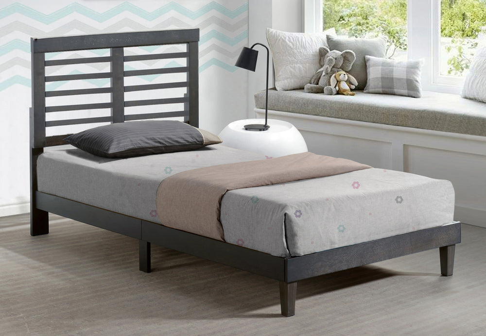 Mamie Gray Wood Twin XL Platform Bed