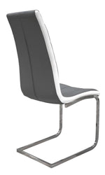 Marilyn 2 Grey Faux Leather Side Chairs