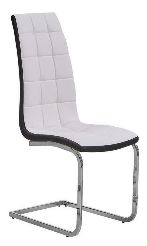 Marilyn 2 White Faux Leather Side Chairs