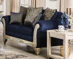 Marinella Royal Blue Chenille Loveseat