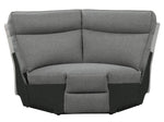 Maroni 6-Pc Gray Fabric Power Recliner Sectional