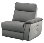 Maroni 6-Pc Gray Fabric Power Recliner Sectional