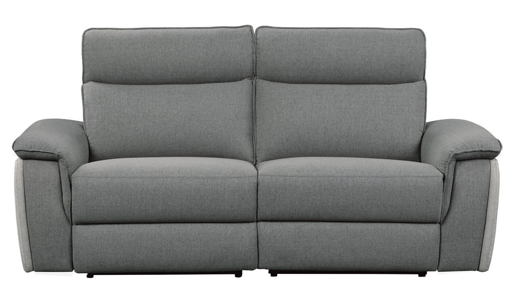 Maroni Gray Fabric Power Recliner Loveseat