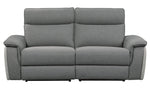 Maroni Gray Fabric Power Recliner Loveseat