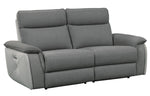 Maroni Gray Fabric Power Recliner Loveseat