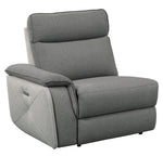 Maroni Gray Fabric Power Recliner Loveseat