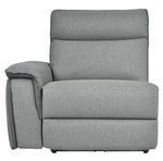 Maroni Gray Fabric Power Recliner Sofa with USB