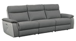 Maroni Gray Fabric Power Recliner Sofa