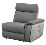 Maroni Gray Fabric Power Recliner Sofa